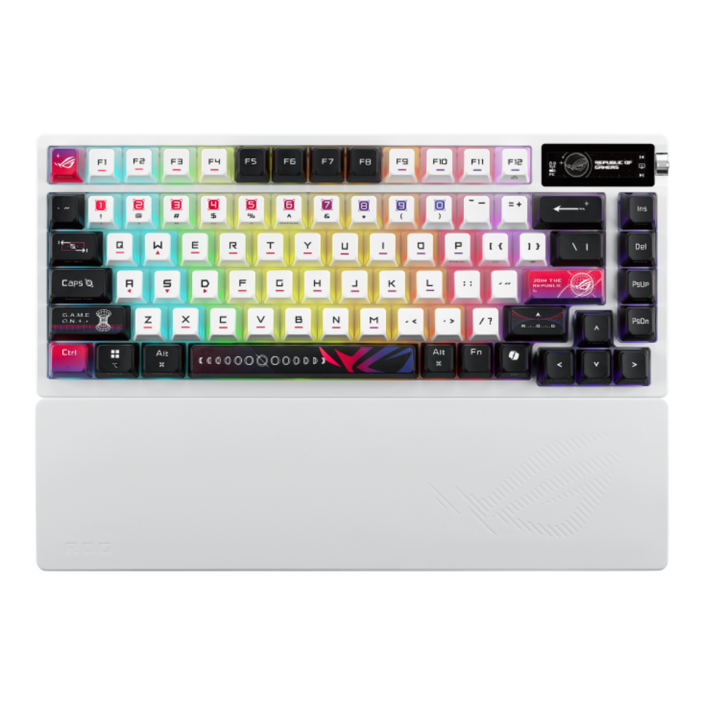 ASUS ROG Azoth X M704 Tri-mode Gaming Keyboard, ROG NX Snow V2 Mechanical Switches – Stellar