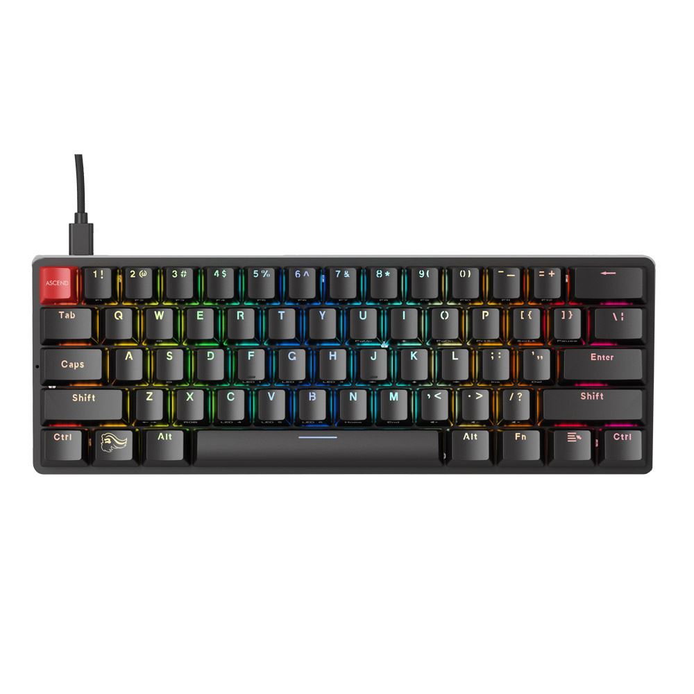 Glorious GMMK-COMPACT-BRN Compact Gaming Keyboard – 60 Percent – Brown Switches