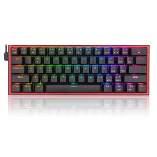 REDRAGON Fizz Pro K616 RGB Bluetooth Wireless Red Switches 3 Mode Mechanical Gaming Keyboard – Black