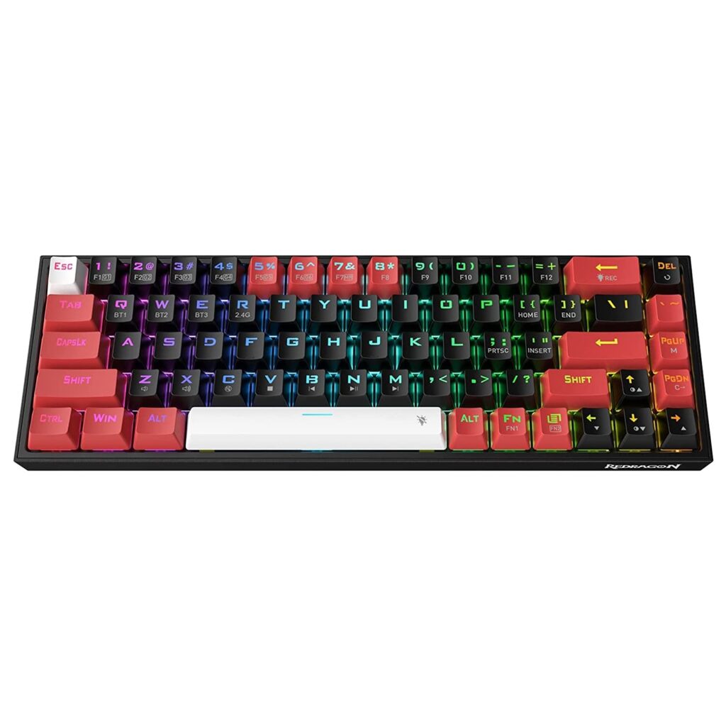Redragon K631 Pro Castor 65% Wireless RGB 68 Keys Hot-Swappable Compact Mechanical Keyboard