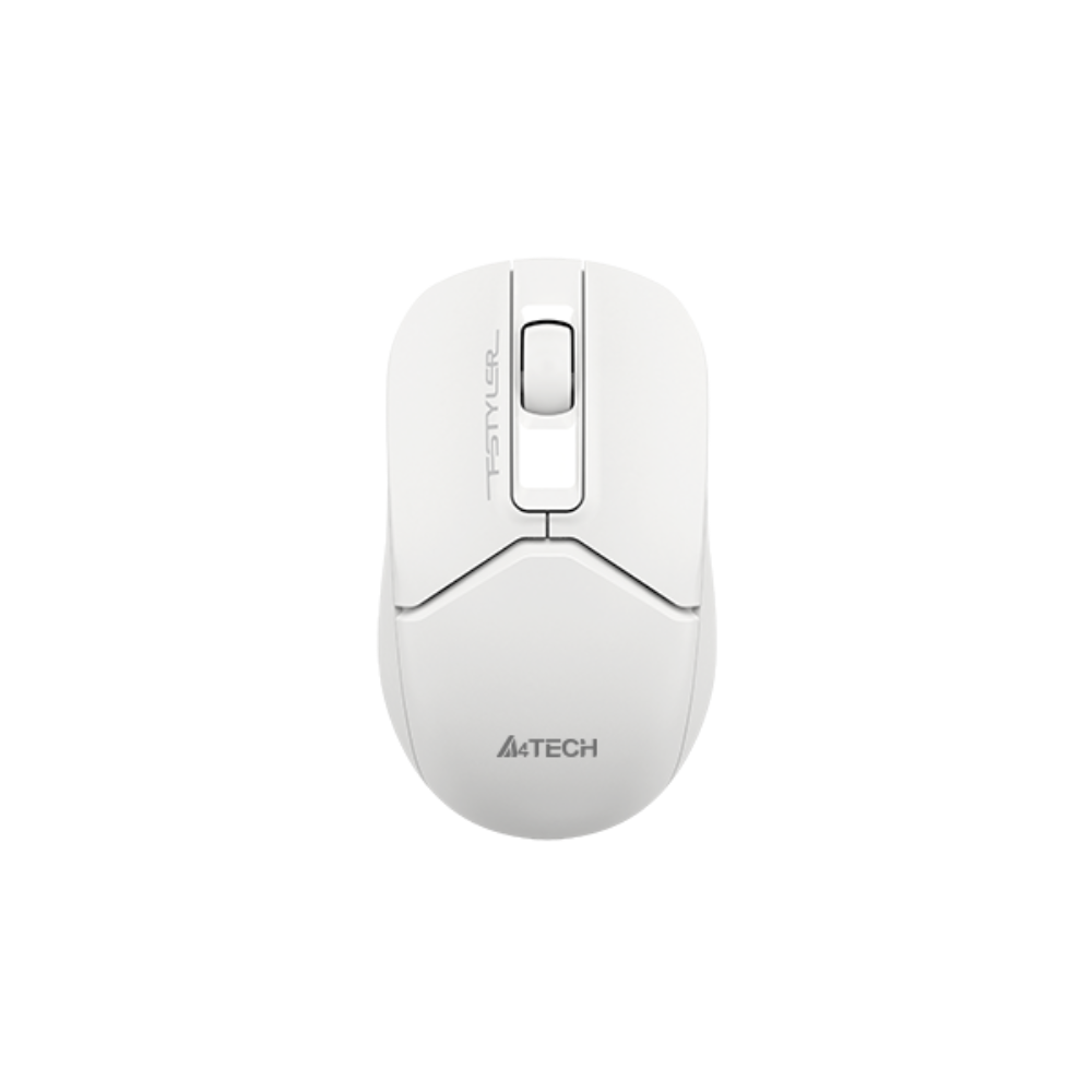 A4tech FB12S Fstyler Dual-Mode Bluetooth & 2.4G Non-Rechargeable Silent Click Mouse USB – White