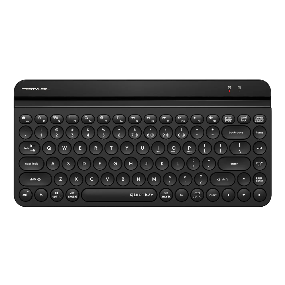 A4tech FBK30 Fstyler Bluetooth & 2.4G Quiet Key Keyboard, USB, US Layout – Black