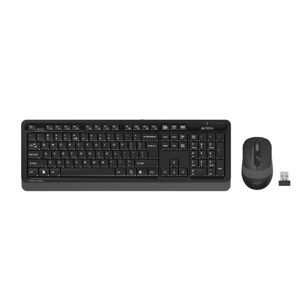 A4tech FG1010S Fstyler Wireless Combo Set (FGK10+FG10S Silent Click), US Layout – Grey