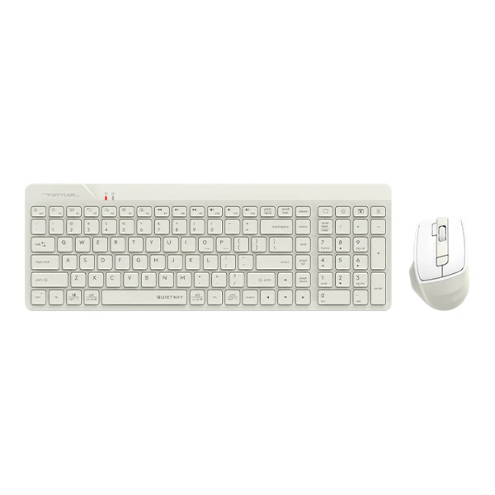A4tech FG2400 Air2 Fstyler 2.4G Wireless Power-Saving QuietKey Combo Set (FGK23+FG45S Air2), US Layout – Beige