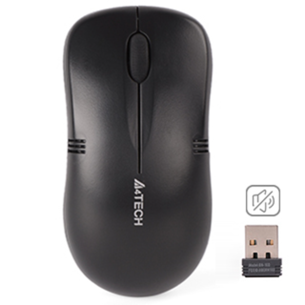 A4tech G3-230NS Wireless Silent Click Mouse USB – Black