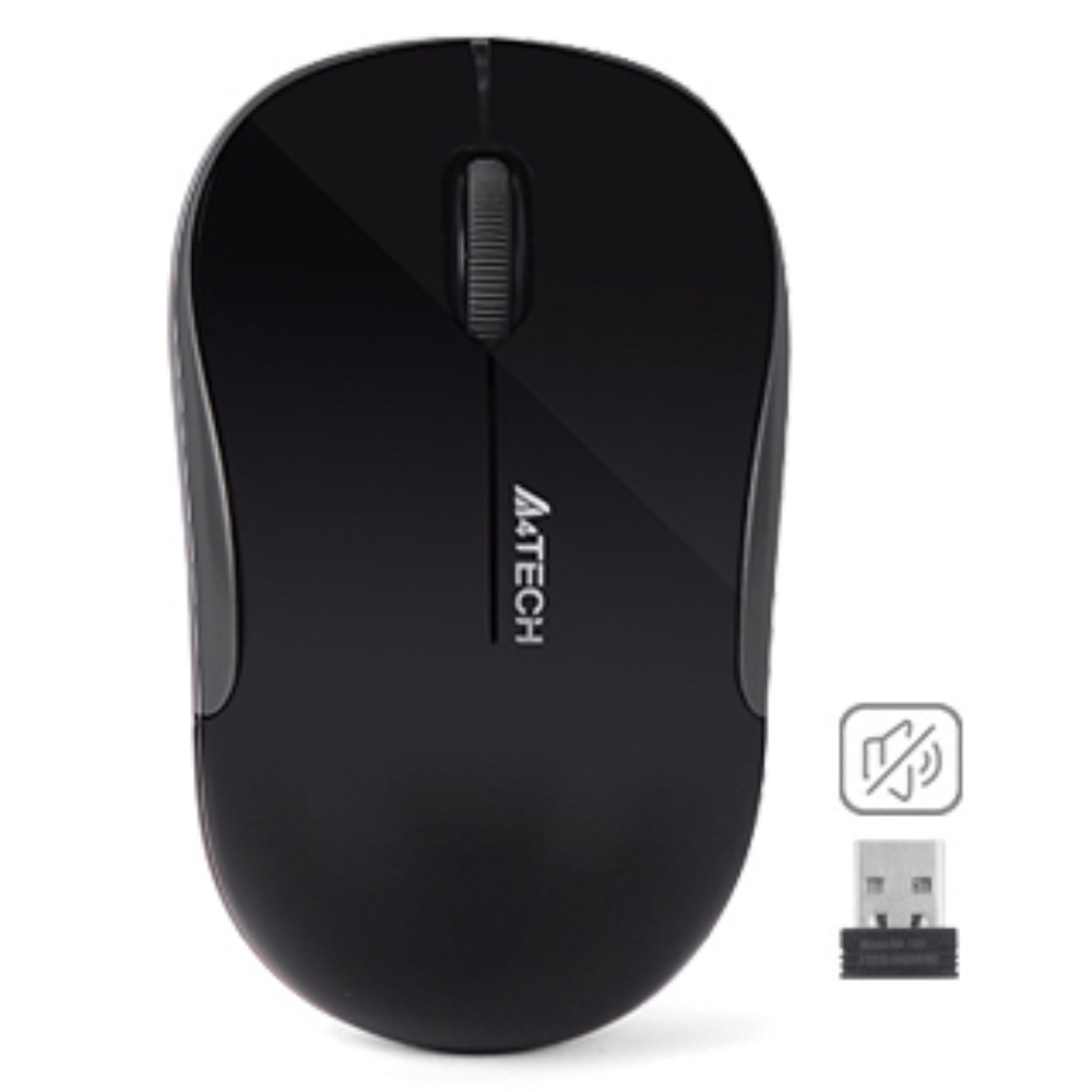 A4tech G3-300NS Wireless Silent Click Mouse USB – Black