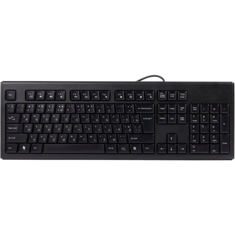 A4tech KRS-83 Comfortkey Wired Natural_A Shape Keyboard, USB, US Layout – Black