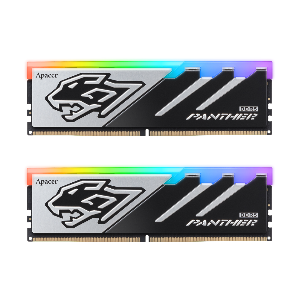 Apacer PANTHER RGB DDR5 32GB (16GB x2) 6000MHz CL38-48-48-96 UDIMM Desktop Memory, Claw-shaped Heat Spreader Design