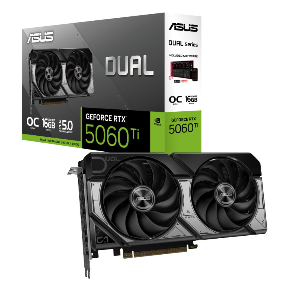 ASUS Dual GeForce RTX 5060 Ti 16GB GDDR7 OC Gaming Graphics Card