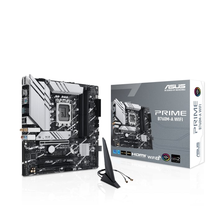 ASUS PRIME B760M-A WiFi Intel B760 (LGA1700) mATX DDR5 Motherboard