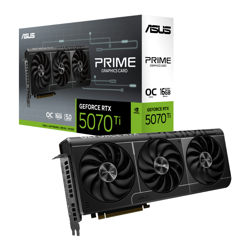 ASUS PRIME GeForce RTX 5070 Ti 16GB GDDR7 OC Gaming Graphics Card