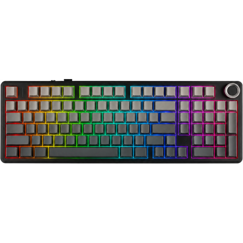 AULA F99 Pro Wireless Mechanical Keyboard, 96% Gasket Hot Swappable Custom Keyboard – Gradient Grey – Star Vector Switch (Seiya)