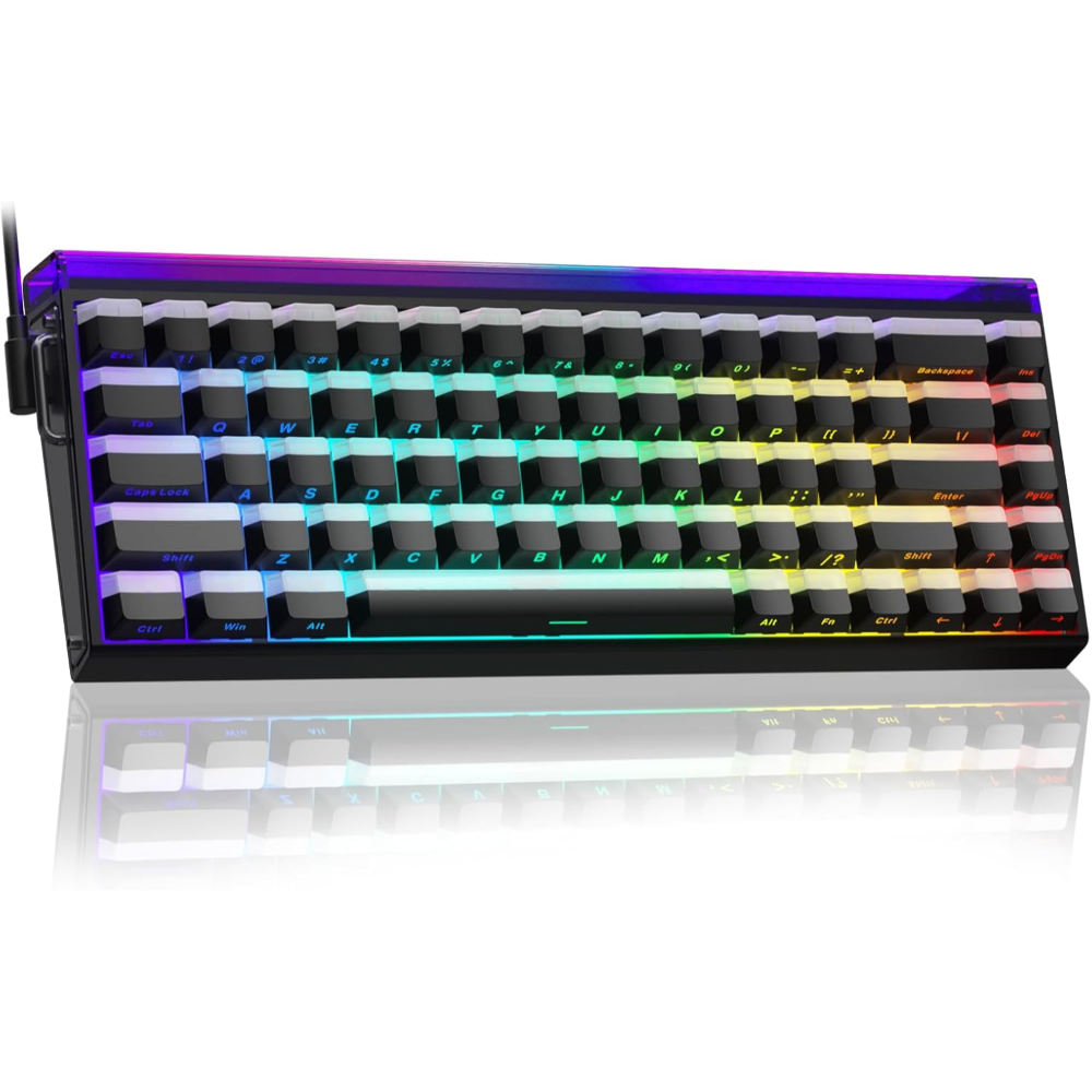 AULA HERO 68 HE Wired Mechanical Keyboard, 8K Polling Rate/128k Scanning Rate, 68% Gasket Hall Effect Hot Swappable Custom Keyboard – Black Lighthouse – Jade King Switch
