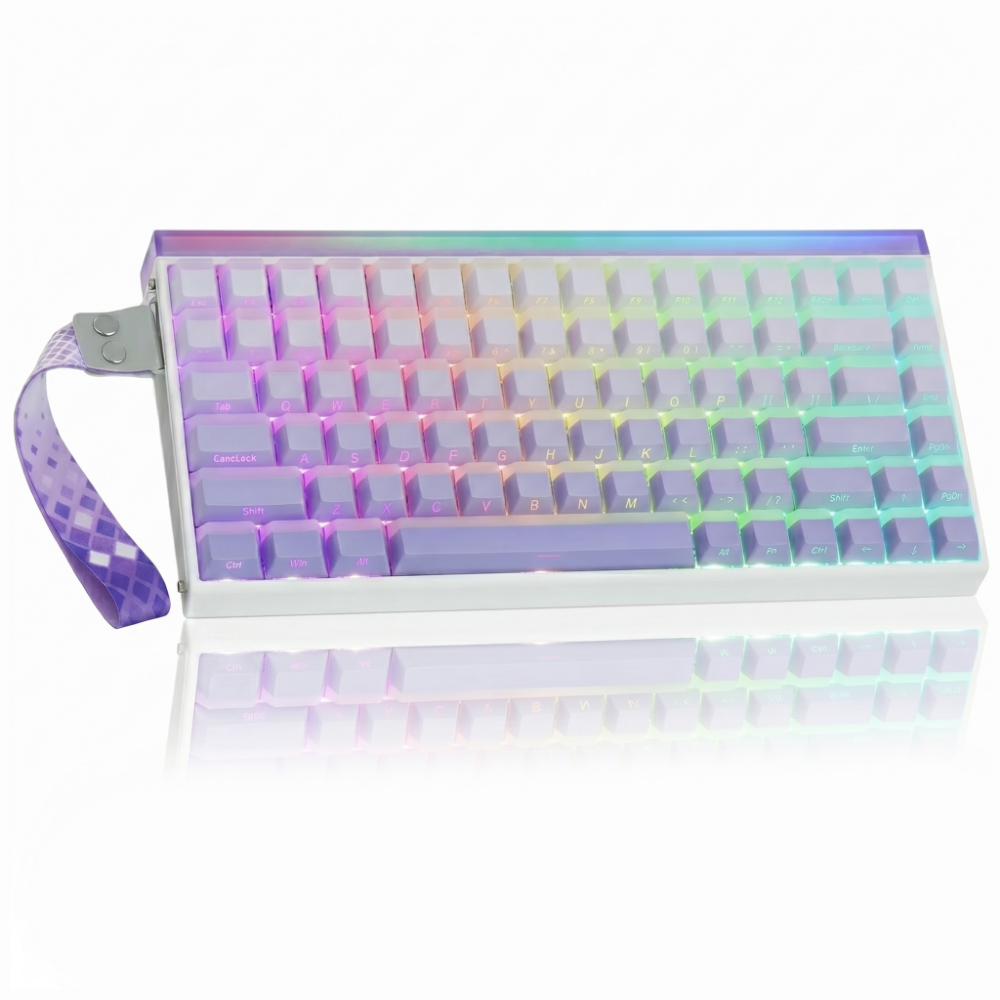 AULA HERO 84 HE Wired Mechanical Keyboard, 8K Polling Rate/128k Scanning Rate, 75% Gasket Hall Effect Hot Swappable Custom Keyboard – Gradient Purple – Jade King Switch