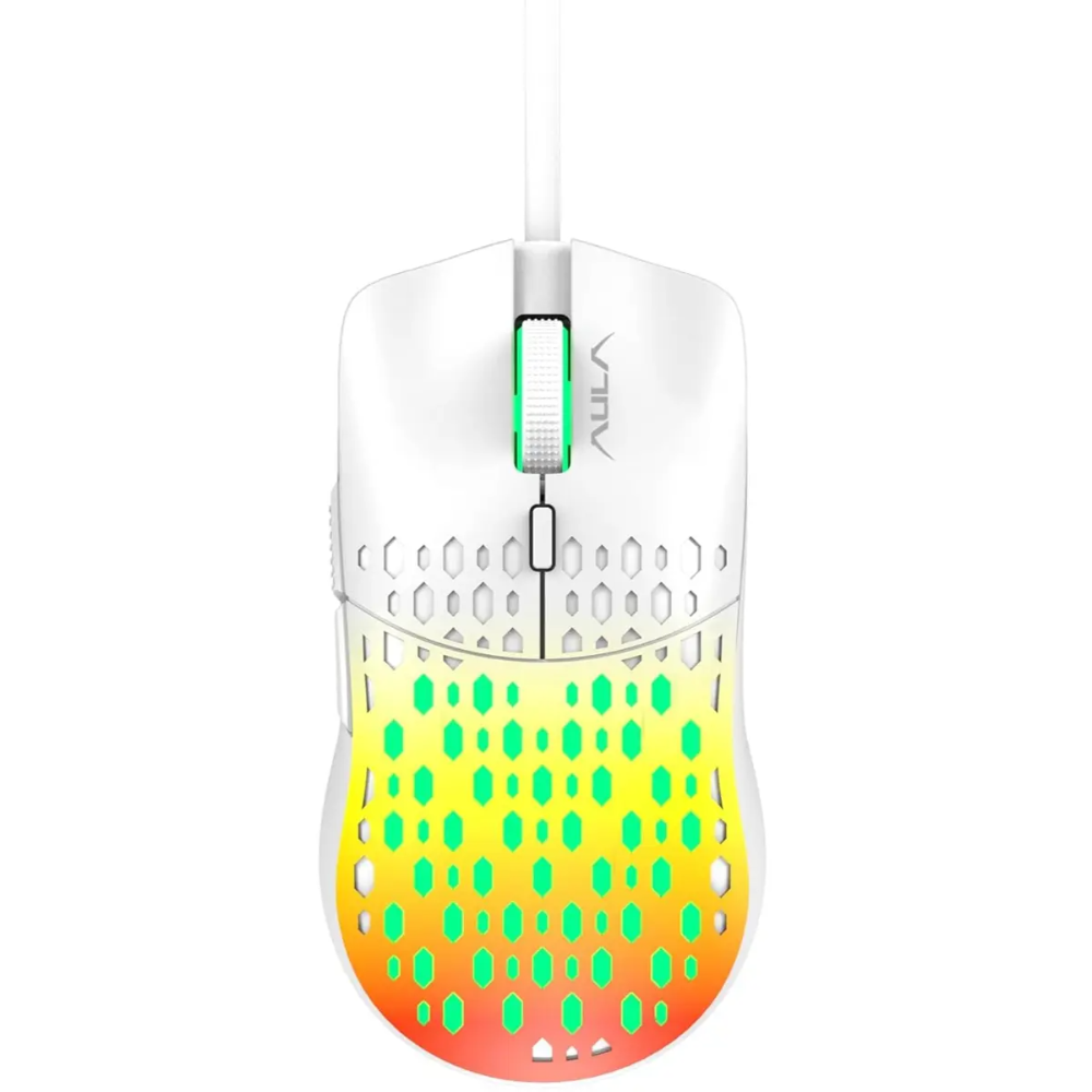 AULA S11Pro 6 Keys Wired Gaming Mouse – Orange/White