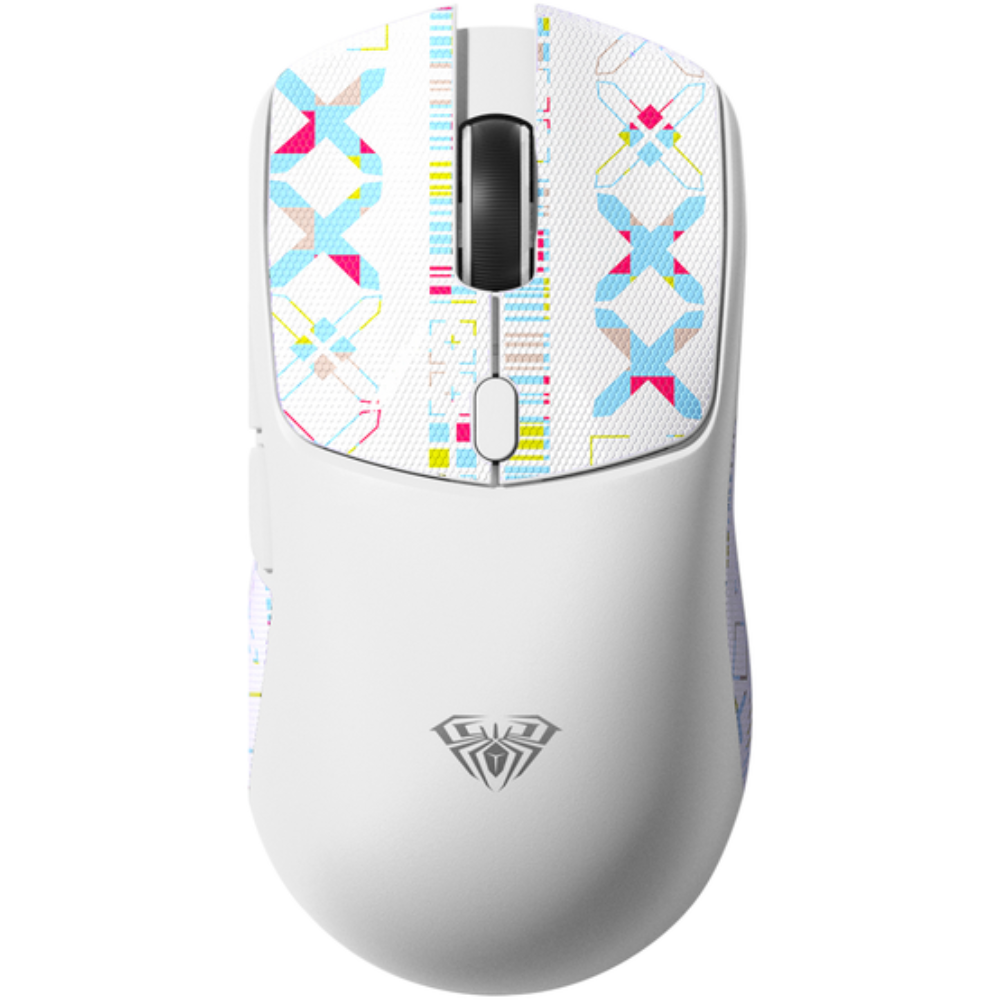 AULA SC580X Tri-Mode Wireless Gaming Mouse, PAW3311 Sensor, Adjustable 10000 DPI, Supports Bluetooth 5.0, 2.4GHz, USB-C Wired – White