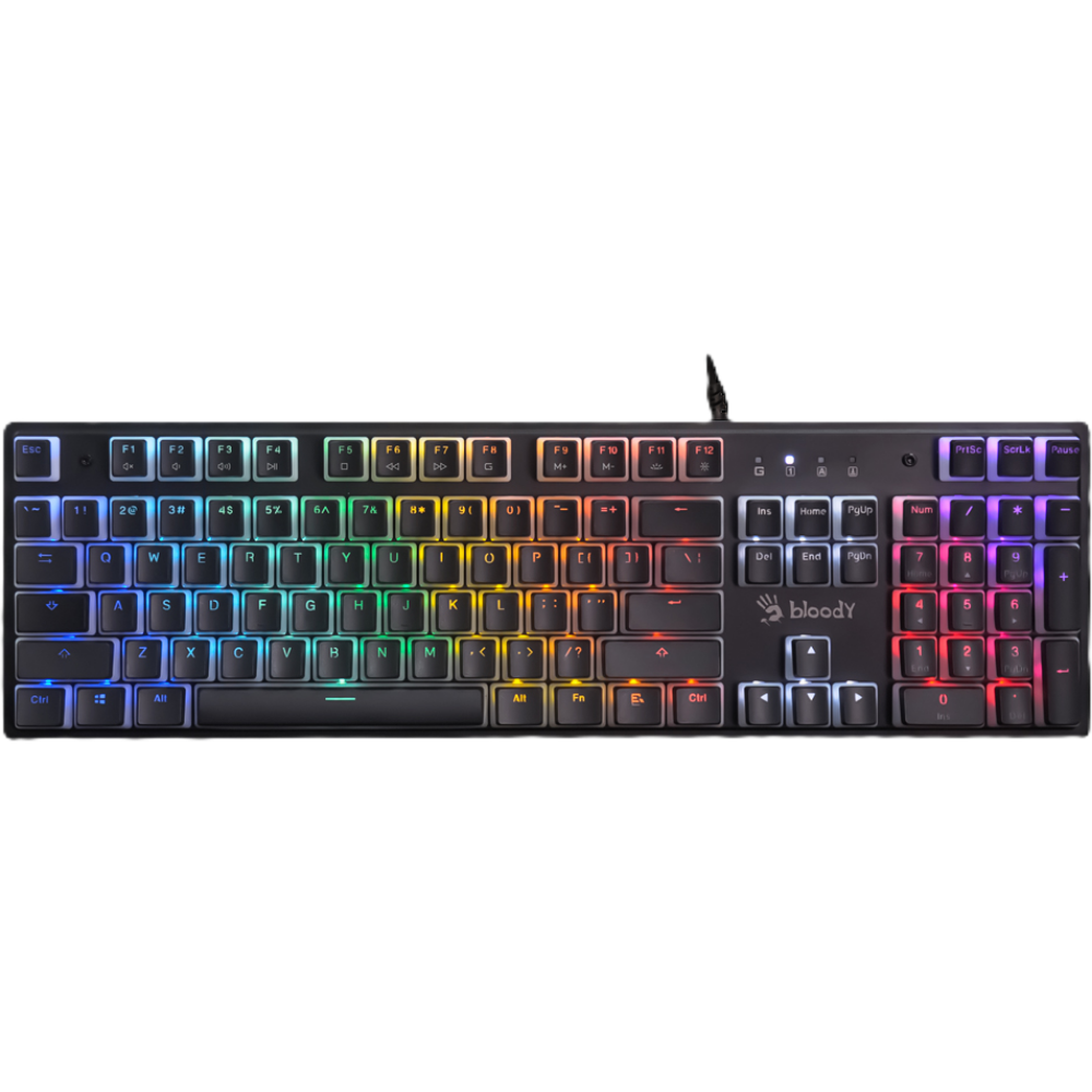 Bloody S520N Mechanical Gaming Keyboard – Red Switches – Pudding Black