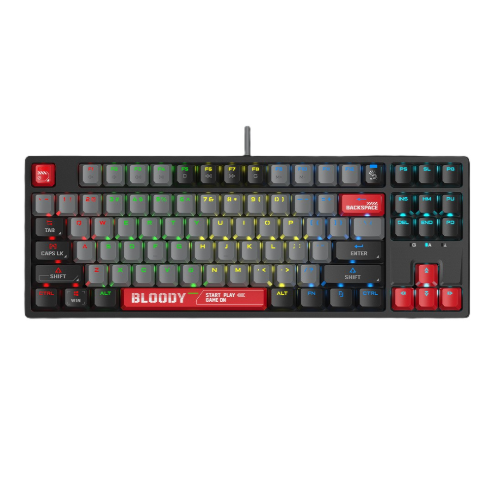 Bloody S87 Mechanical Gaming Keyboard – Red Switches – Energy Red