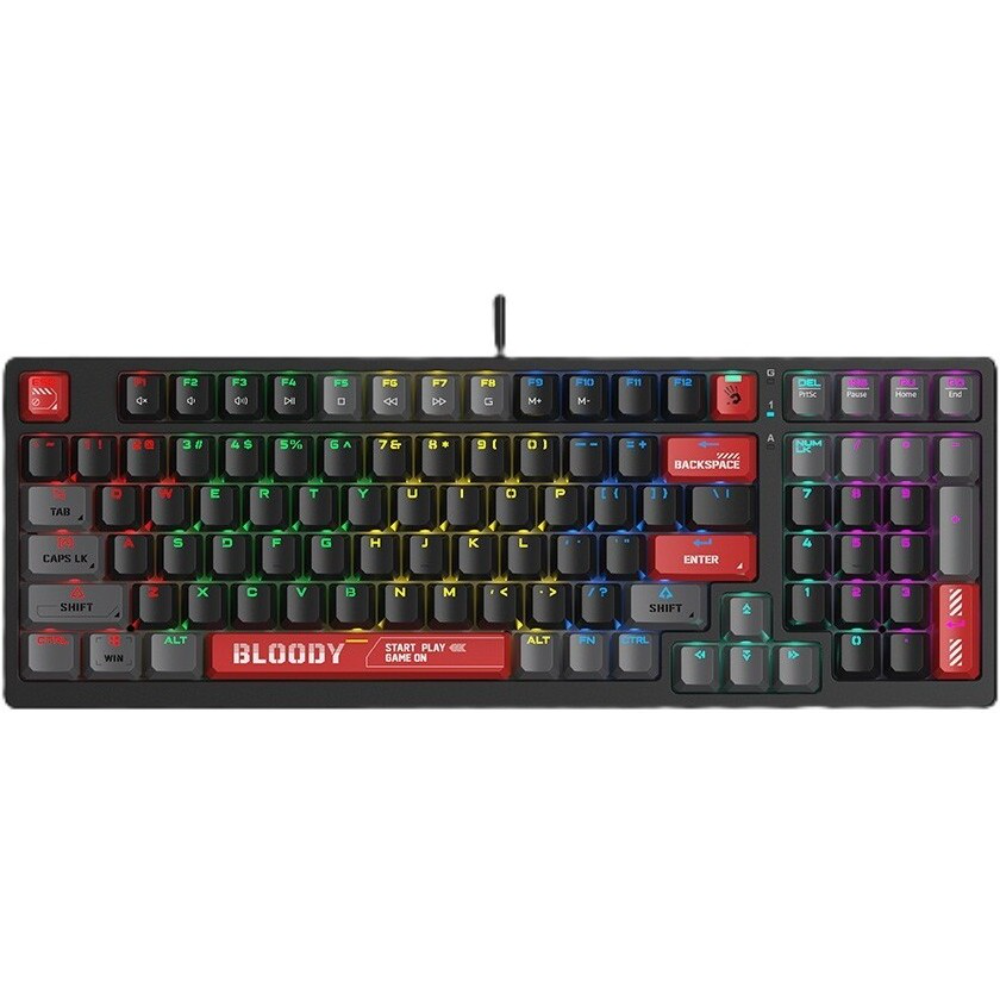 Bloody S98 Mechanical Gaming Keyboard – Red Switches – Bloody Red