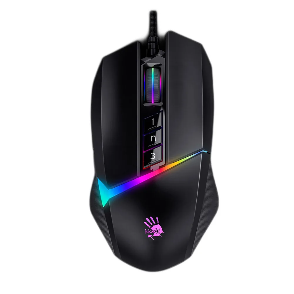 Bloody W60 Max RGB Wired Gaming Mouse – Stone Black