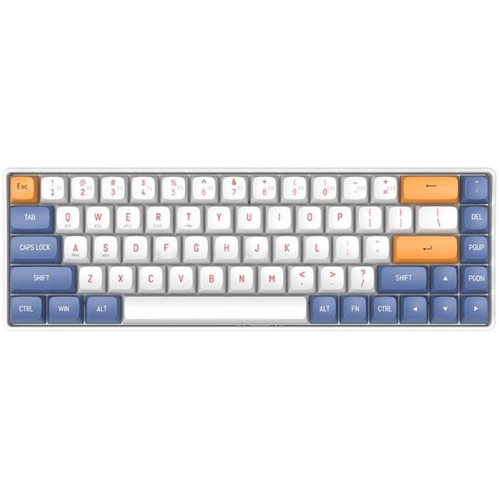 darkFlash GD68 Tri-Mode, Hot-Swappable, Anti-Ghosting, USB Type-C, Mechanical Keyboard – Starry Blue