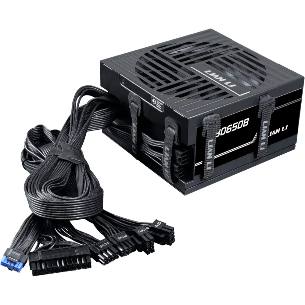 Lian Li RB 650W 80 Plus Bronze Power Supply, ATX 3.1, PCIe 5.1 Ready, 135mm Low-Noise Fan, Built-in Cable Management