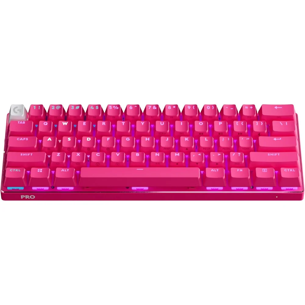 Logitech G PRO X 60 Lightspeed Wireless Gaming Keyboard – Magenta