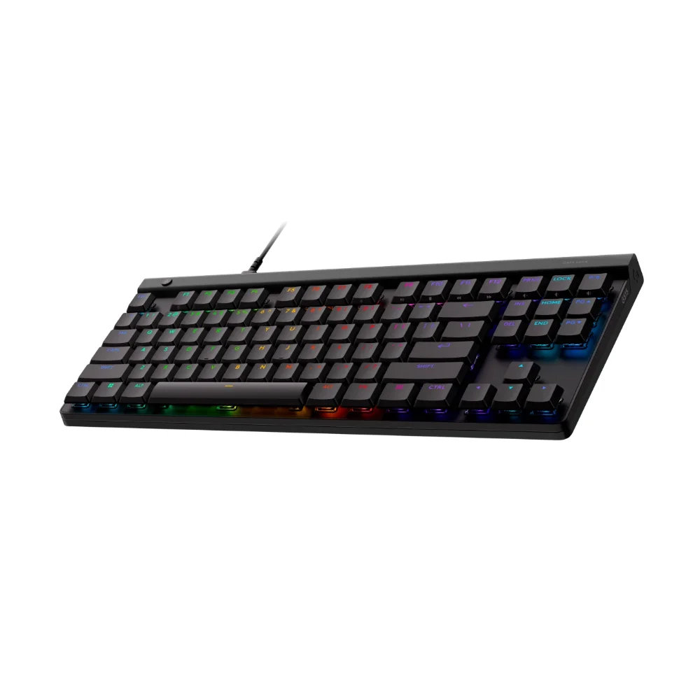 Logitech G515 TKL Low Profile Wired Gaming Keyboard, LIGHTSYNC RGB, Thin Tenkeyless Design, Double-Shot PBT Keycaps, Tactile Brown Mechanical Switches – Black