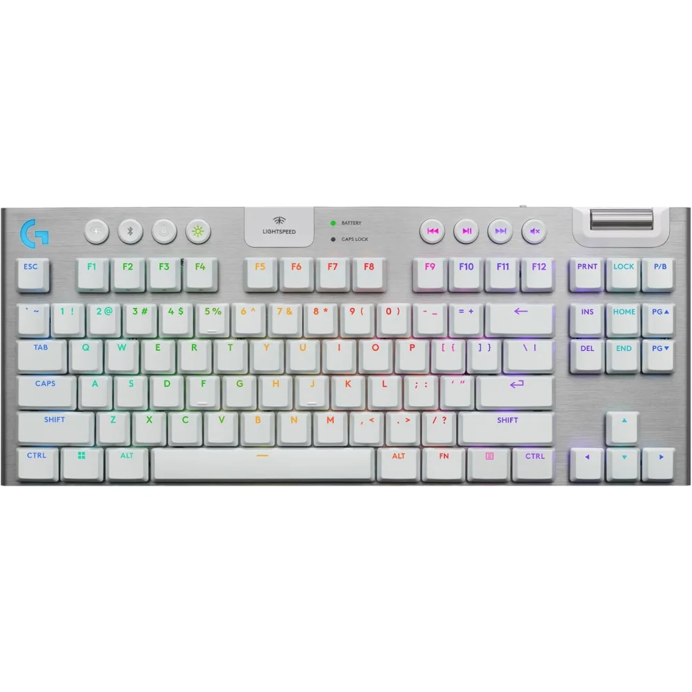 Logitech G915 X Lightspeed TKL Wireless Mechanical Gaming Keyboard – Tactile Switches – White – Open Box