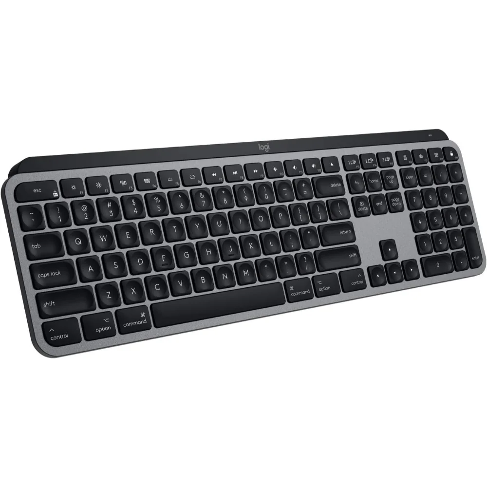 Logitech MX Keys Advanced Wireless Illuminated Keyboard for Mac, Backlit LED Keys, Bluetooth, USB-C, MacBook Pro/Air, iMac, iPad Compatible, Metal Build – Graphite