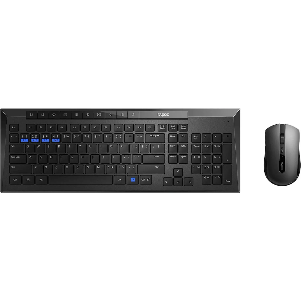 Rapoo 8210M Multi-mode Wireless Keyboard & Mouse – US_Black