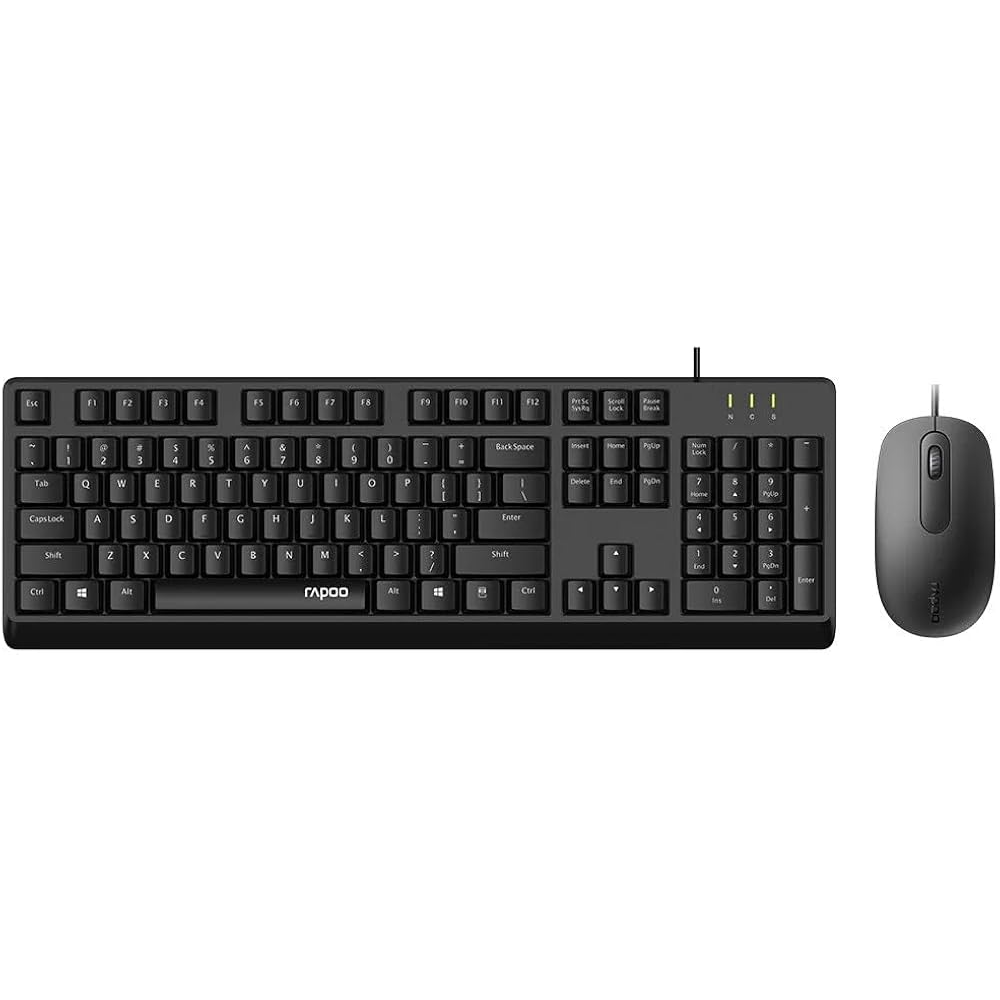 Rapoo X130 Pro Wired Mouse & Keyboard Combo – US_Black