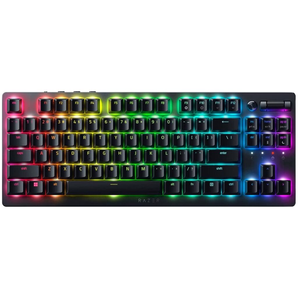 Razer DeathStalker V2 Pro Tenkeyless Wireless Low-Profile RGB Optical Gaming Keyboard – Linear Red