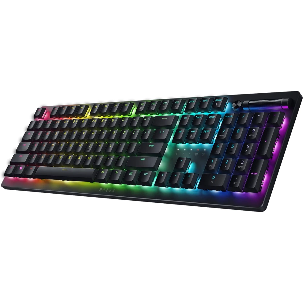 Razer DeathStalker V2 Pro Wireless Gaming Keyboard: Low-Profile Optical Switches – Linear Red – HyperSpeed Wireless & Bluetooth 5.0 – Up to 200 Hrs – Ultra-Durable Coated Keycaps –