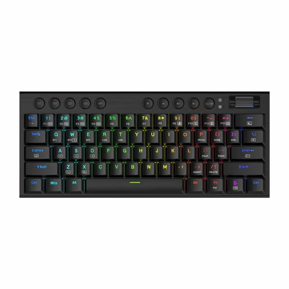 Redragon K632 RGB PRO Wireless Mechanical Keyboard, Ultra-Thin Low Profile, 60% Layout, Tri-Mode Connectivity