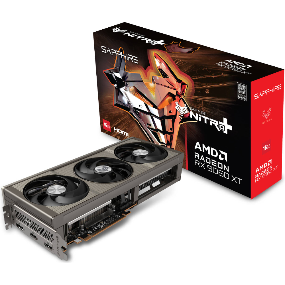 SAPPHIRE 11350-01-20G NITRO+ AMD Radeon RX 9060 XT OC 16GB Gaming Graphics Card