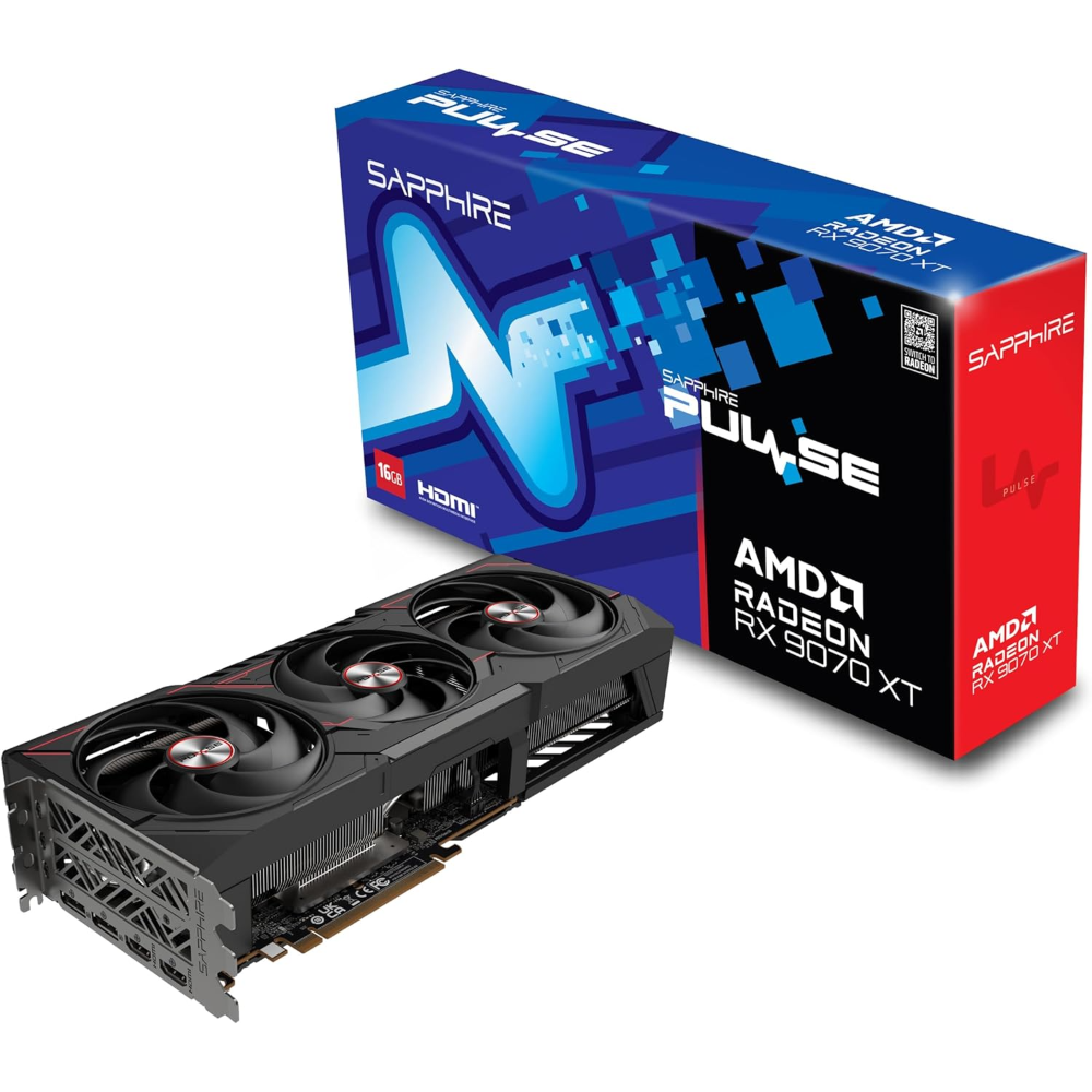 SAPPHIRE 11348-03-20G PULSE AMD Radeon RX 9070 XT 16GB Gaming Graphics Card