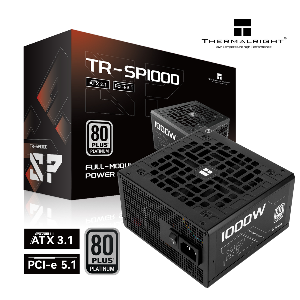 Thermalright SP-1000 1000W 80+ Platinum Fully Modular Power Supply, ATX 3.1/PCIe 5.1 Supported