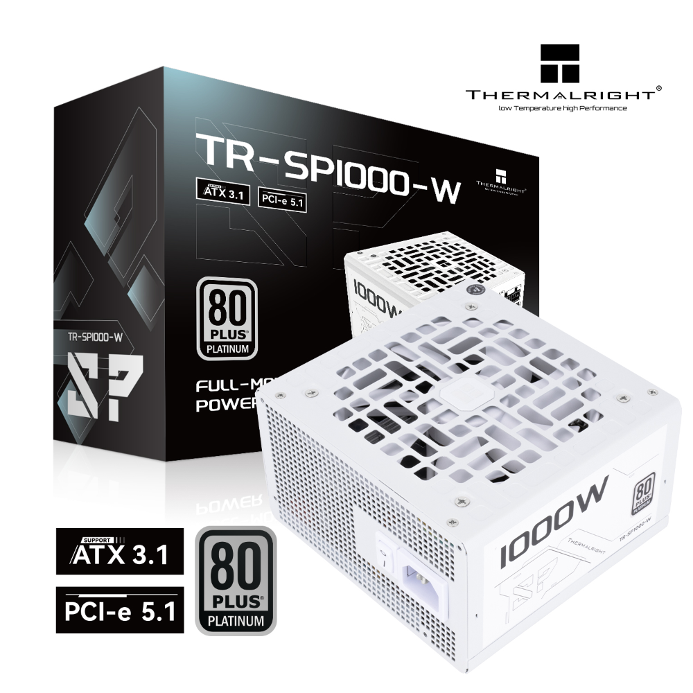Thermalright SP-1000-W 1000W 80+ Platinum Fully Modular Power Supply, ATX 3.1/PCIe 5.1 Supported