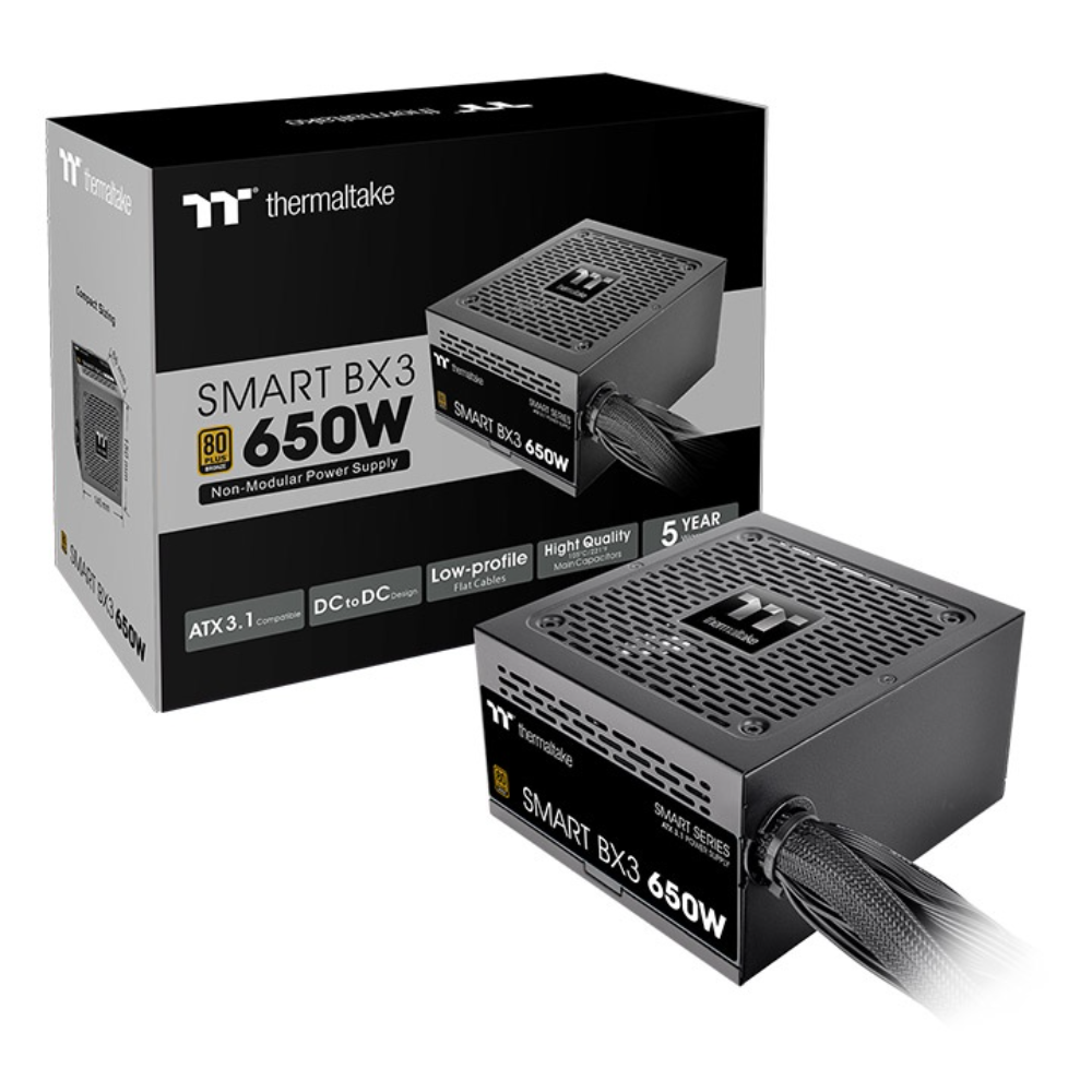 Thermaltake Smart BX3 Bronze 650W Non Modular Power Supply, ATX 3.1 Compatible