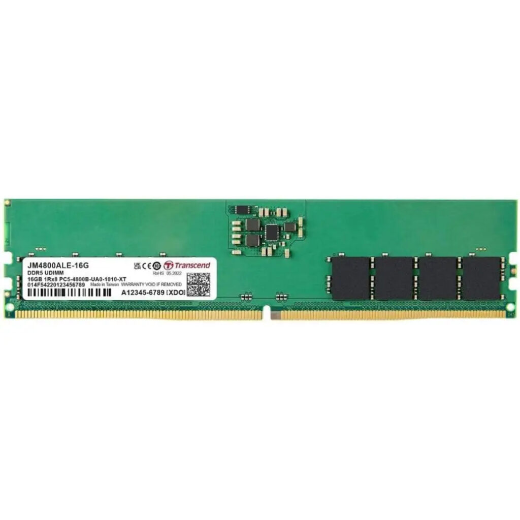 Transcend JetRam JM4800ALE-8G Memory Module 8GB Single DDR5 4800MHz